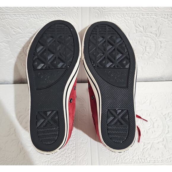 Converse Chuck Taylor Suede Lux Wedge Heel High Top Womens 9 Burgundy Sneaker - Picture 11 of 16